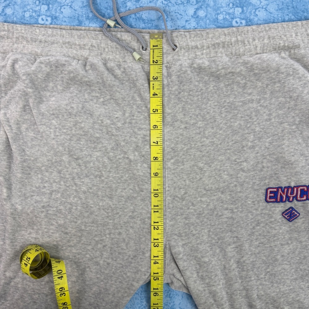 Enyce Mens Baggy Sweatpants Zipper Joggers XL Y2K Side Stripe White Red Blue - Picture 3 of 12